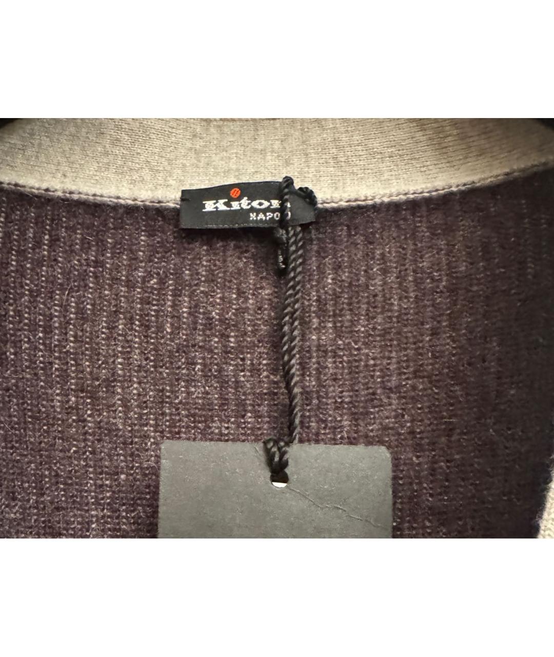 KITON Серый кашемировый кардиган, фото 3