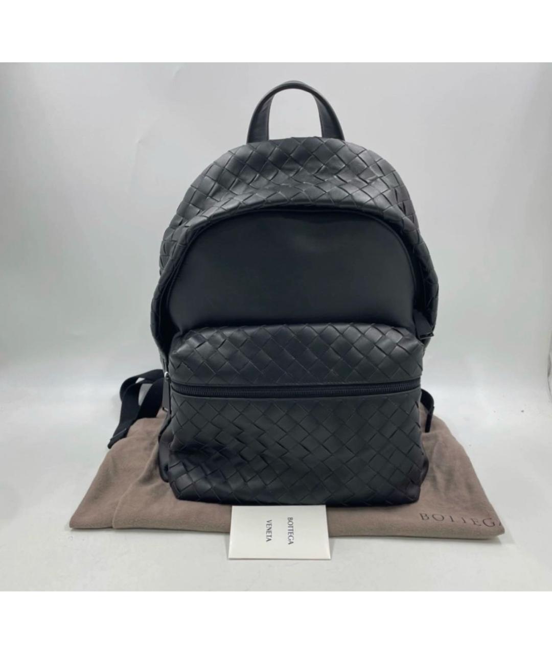 BOTTEGA VENETA Черный кожаный рюкзак, фото 6