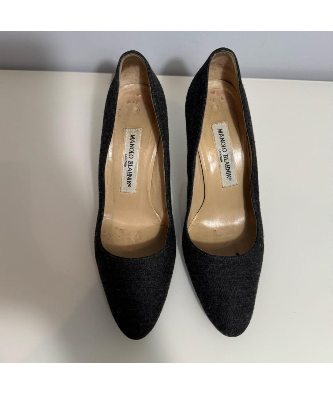 MANOLO BLAHNIK Антрацитовые туфли, фото 3