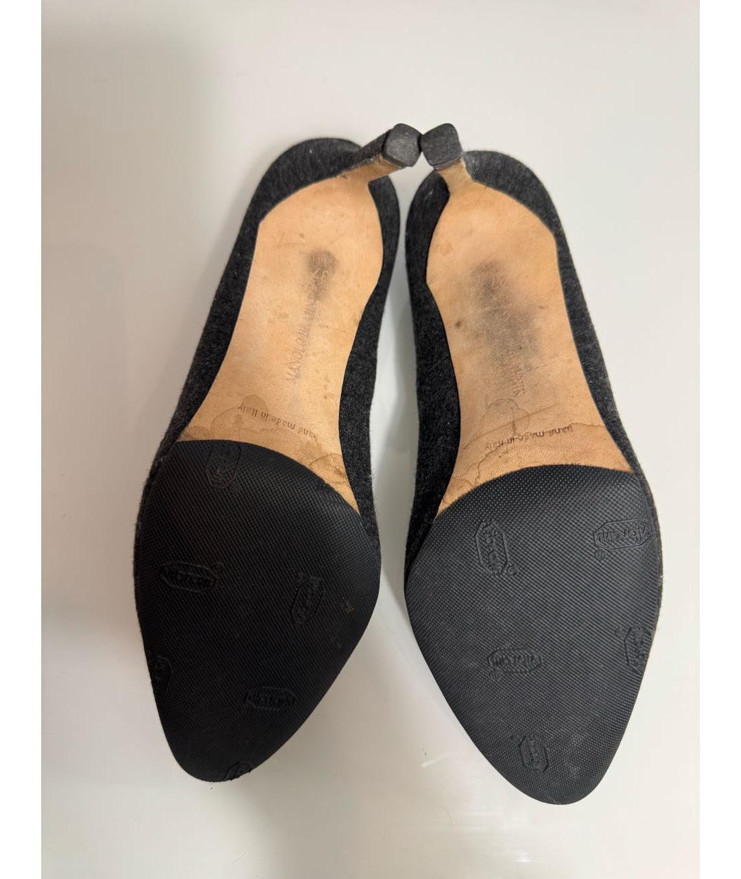 MANOLO BLAHNIK Антрацитовые туфли, фото 5
