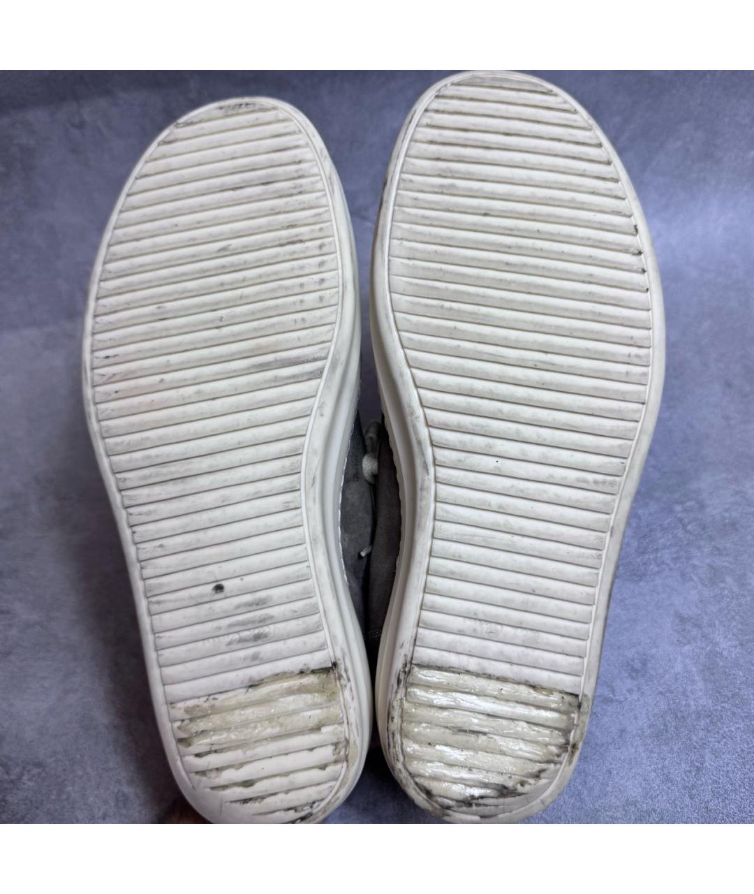 RICK OWENS Коричневые замшевые низкие кроссовки / кеды, фото 5