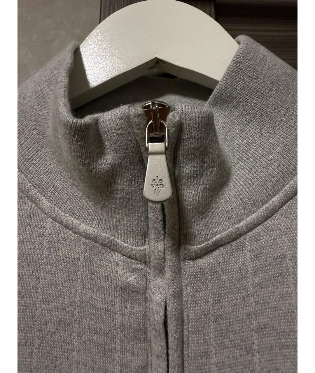 ELEVENTY Серый хлопковый кардиган, фото 2