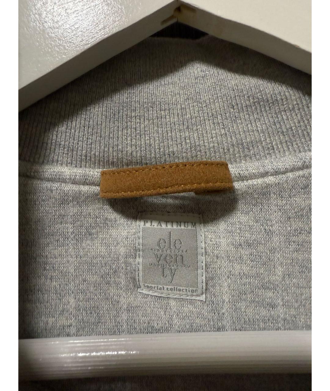 ELEVENTY Серый хлопковый кардиган, фото 4