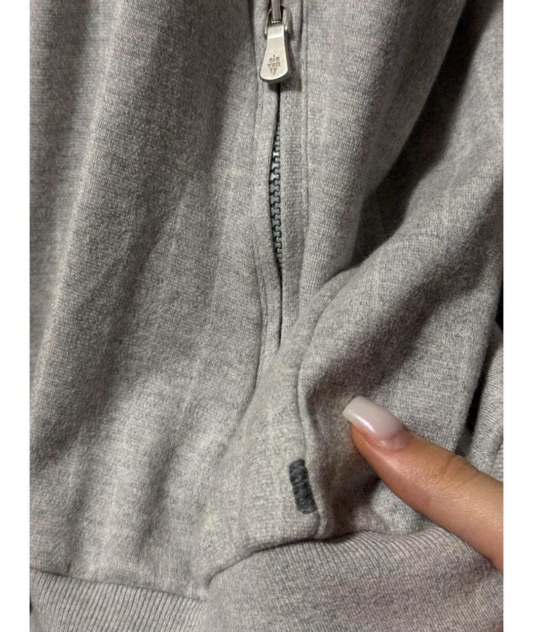 ELEVENTY Серый хлопковый кардиган, фото 7