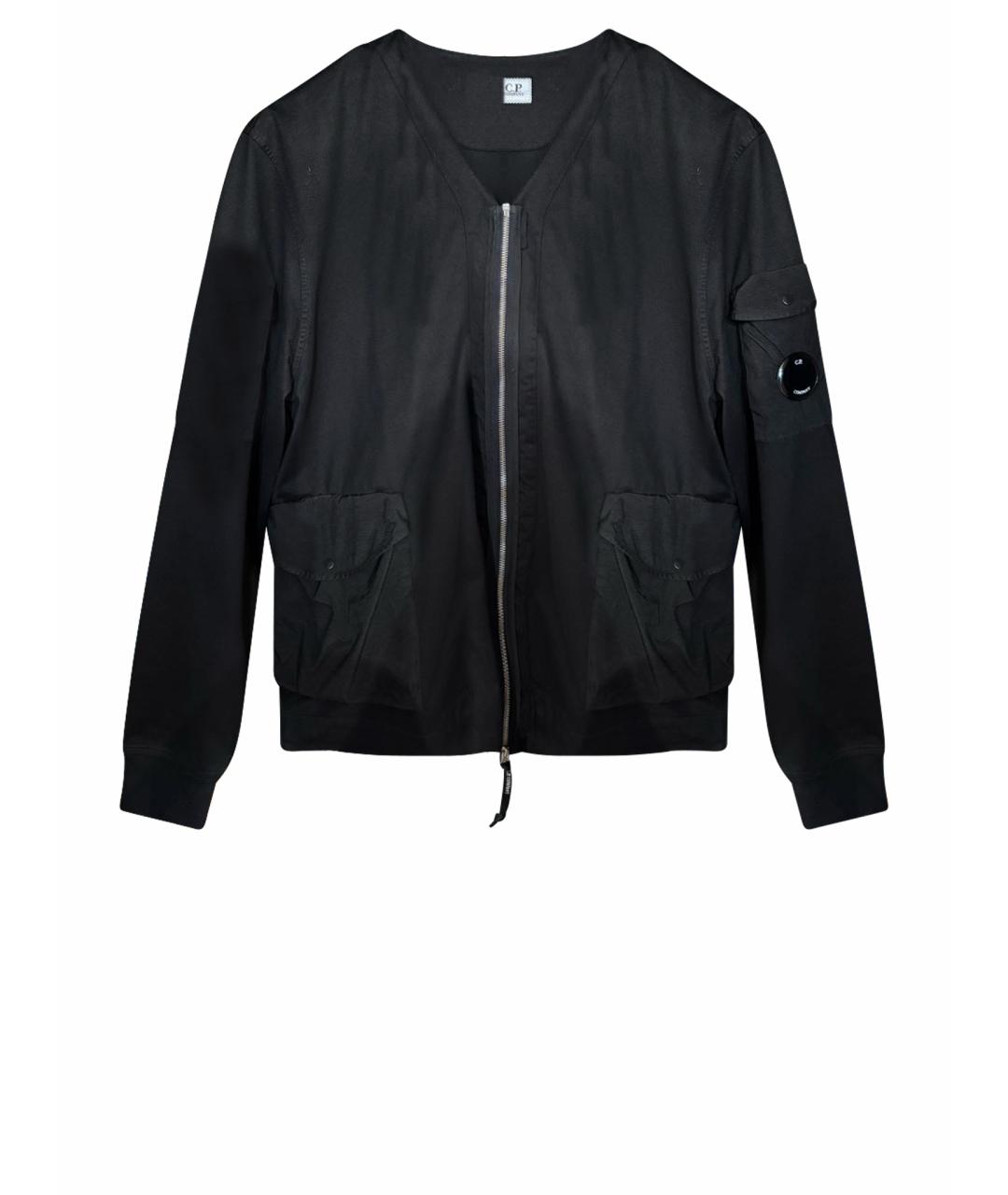 CP COMPANY Черный хлопковый кардиган, фото 1