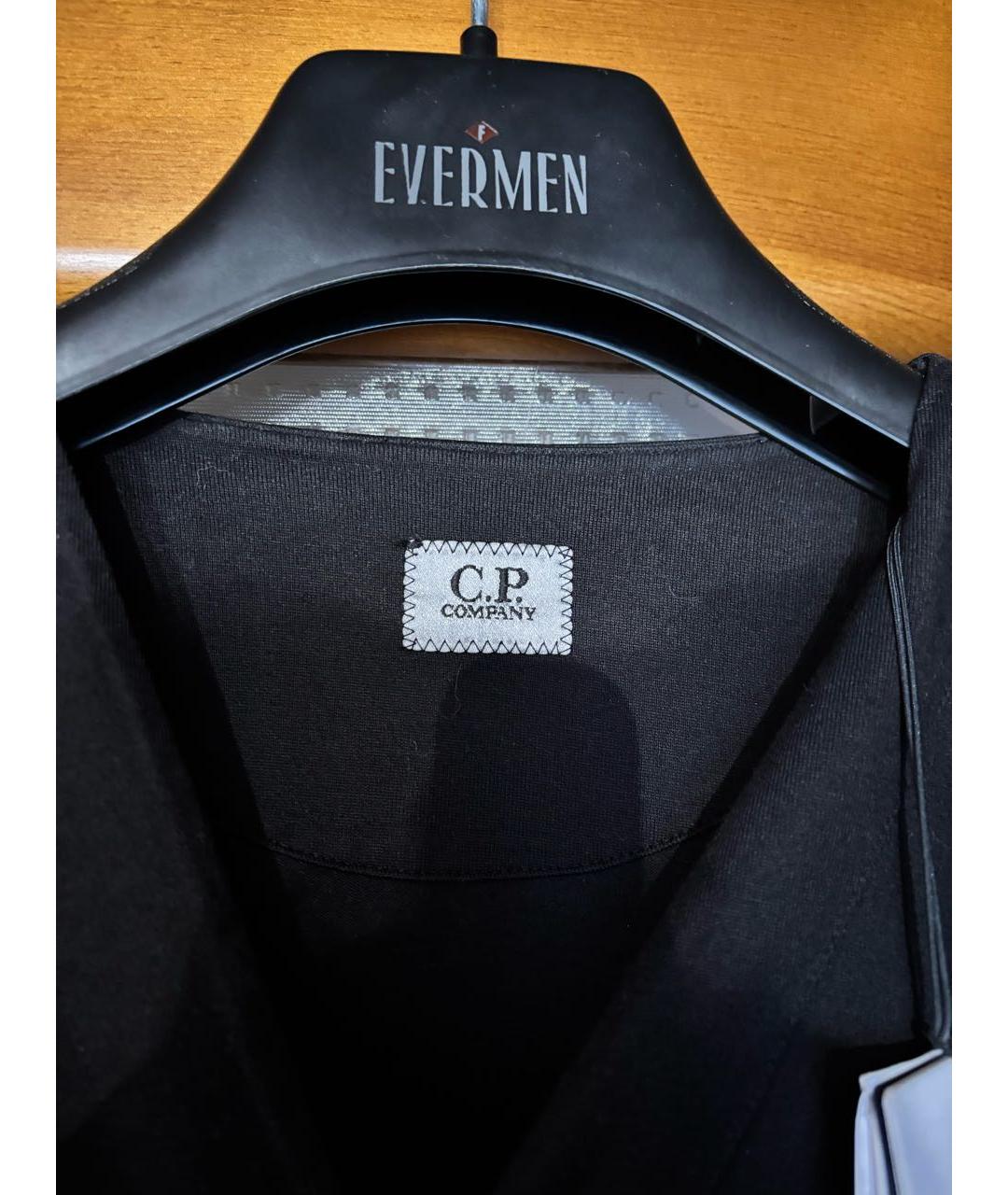 CP COMPANY Черный хлопковый кардиган, фото 2