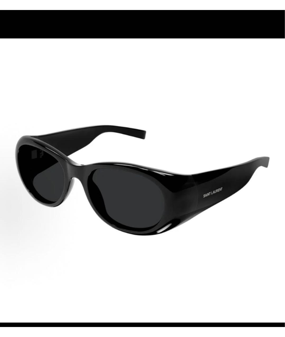 SAINT LAURENT Черные пластиковые солнцезащитные очки, фото 2