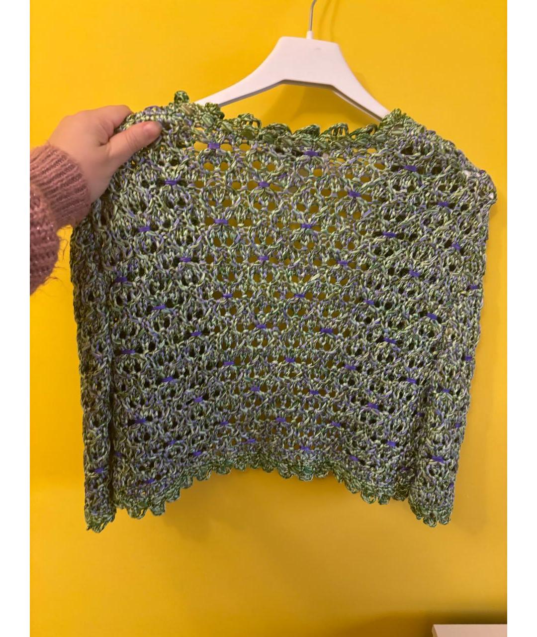 OSCAR DE LA RENTA Зеленый вискозный жакет/пиджак, фото 2