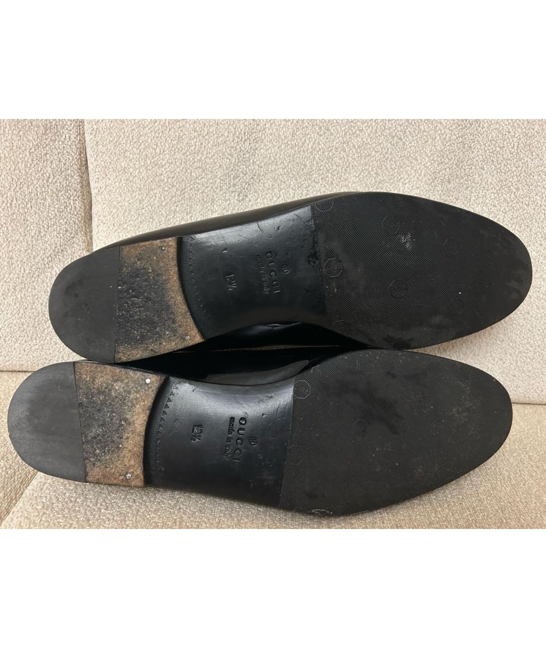 GUCCI Черные лоферы из лакированной кожи, фото 7