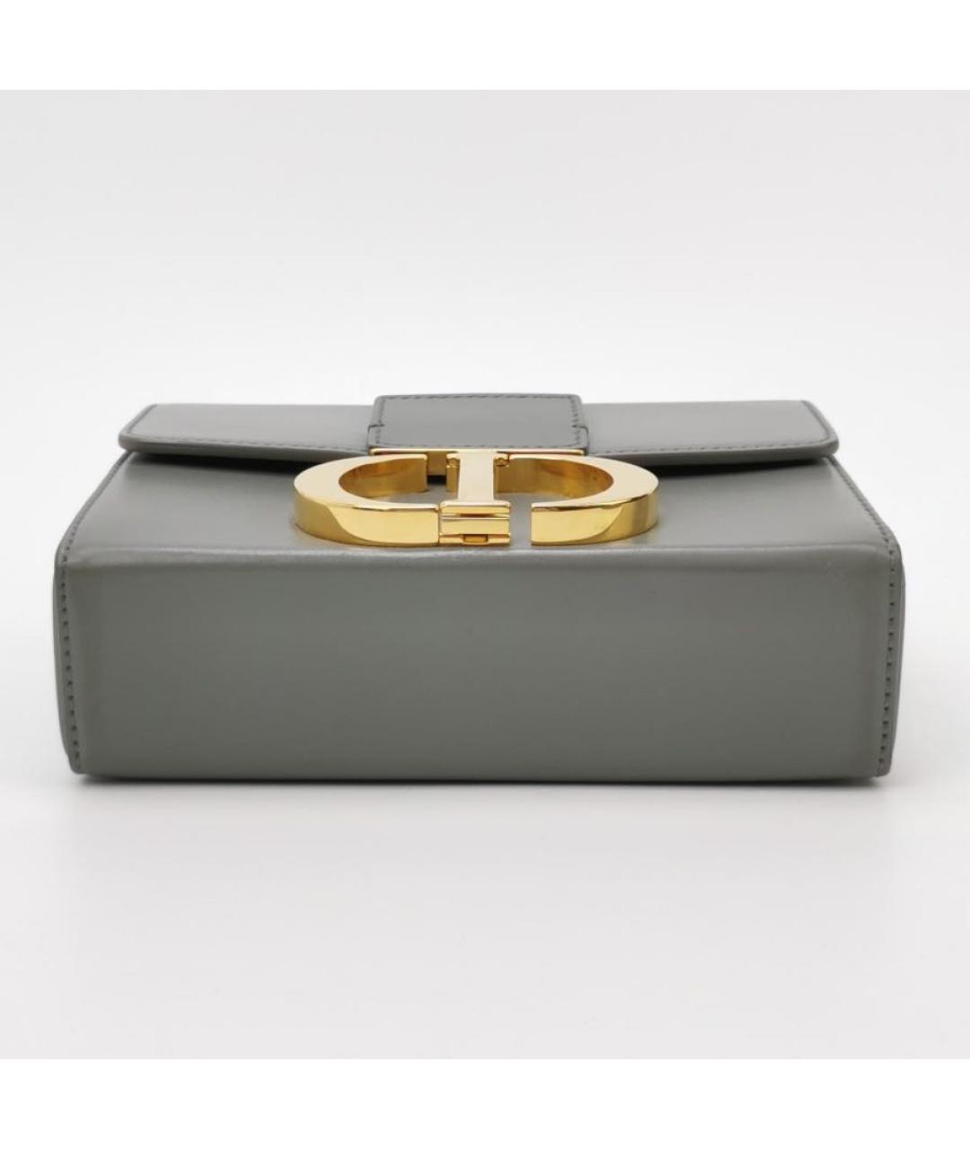 CHRISTIAN DIOR Серая кожаная сумка через плечо, фото 5