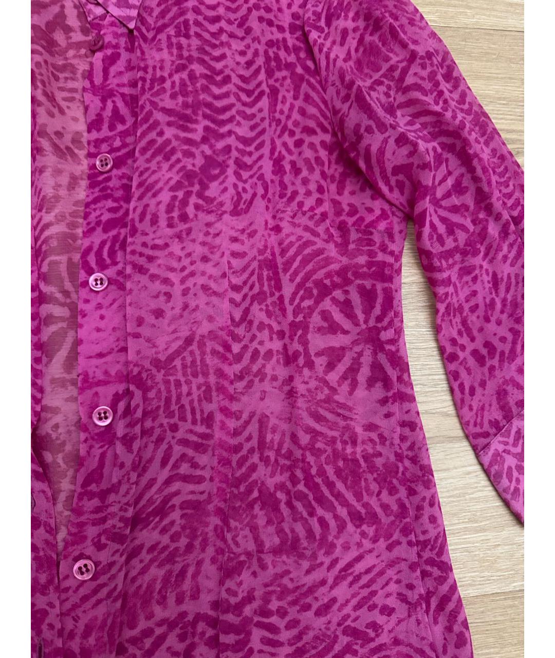 CERRUTI 1881 Фуксия шелковая блузы, фото 4