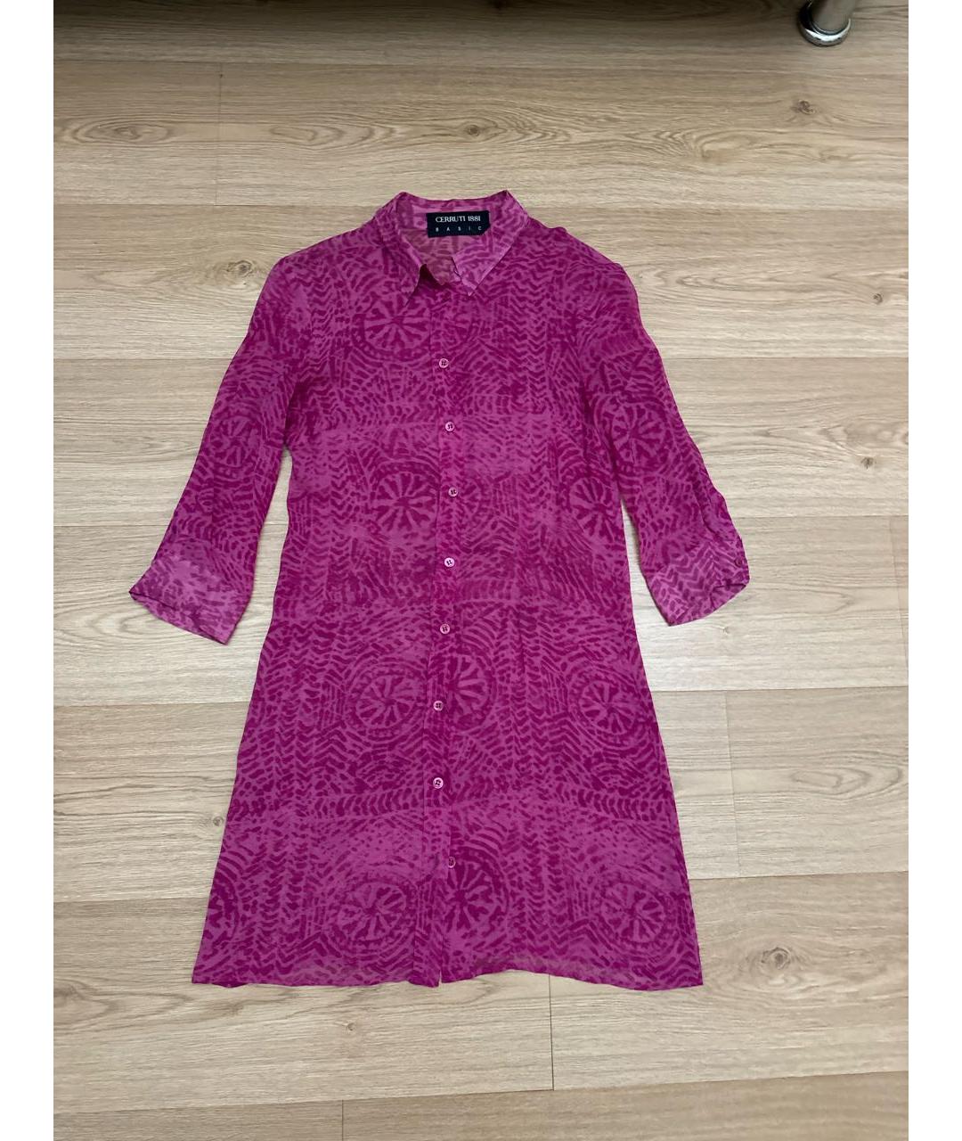 CERRUTI 1881 Фуксия шелковая блузы, фото 8