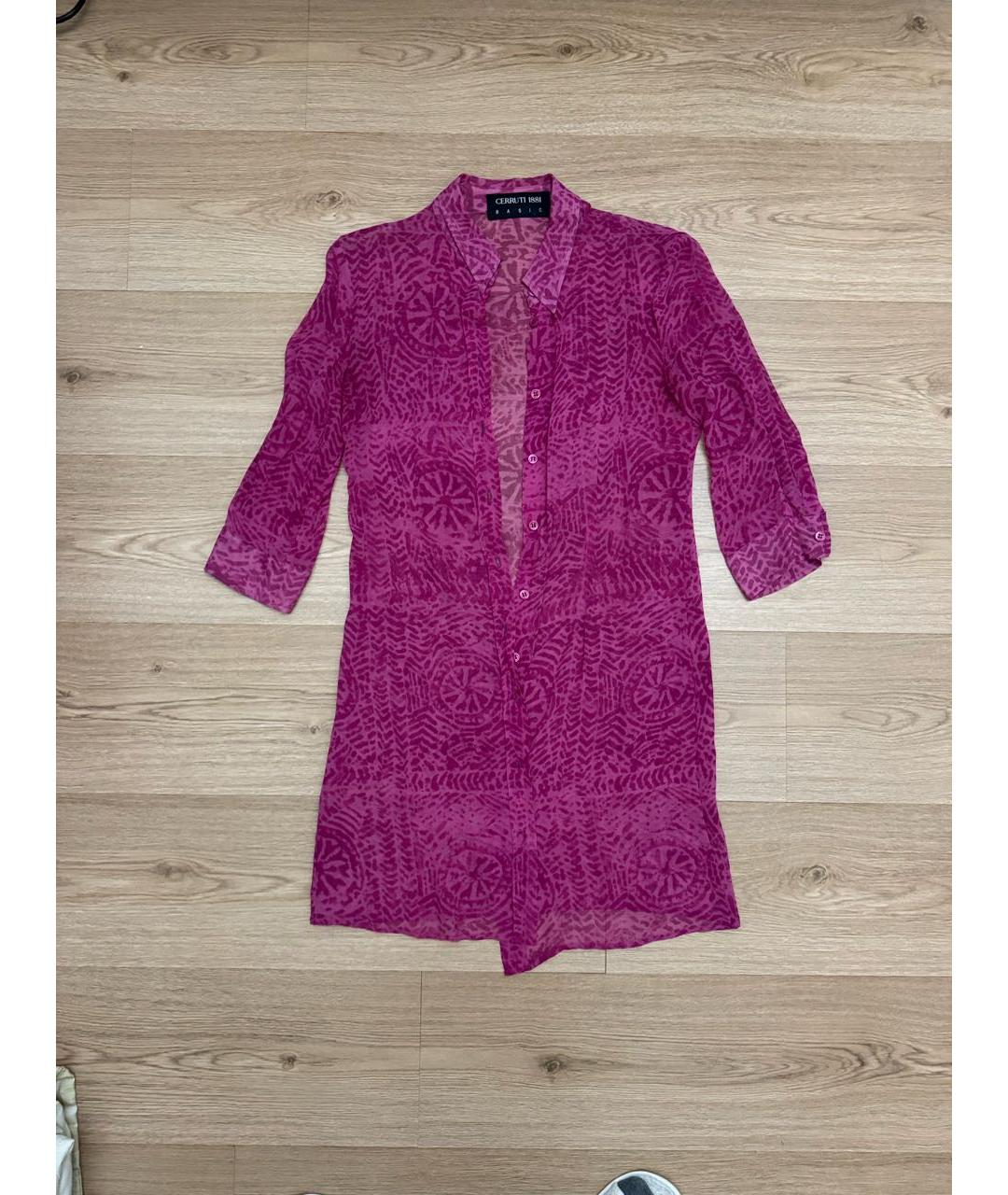 CERRUTI 1881 Фуксия шелковая блузы, фото 7