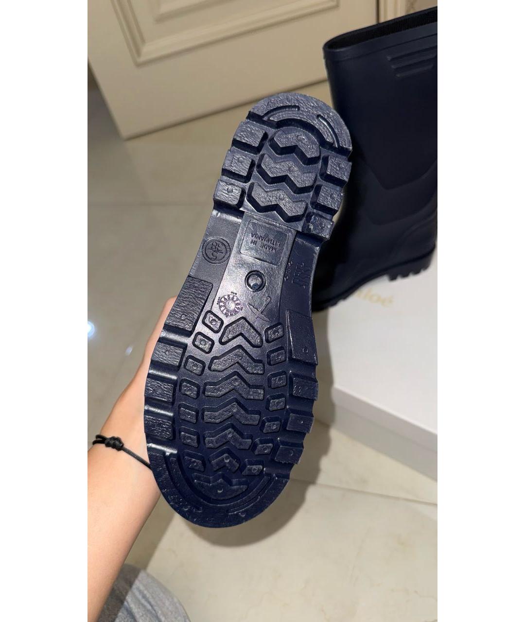 CHLOE Темно-синие резиновые сапоги, фото 4