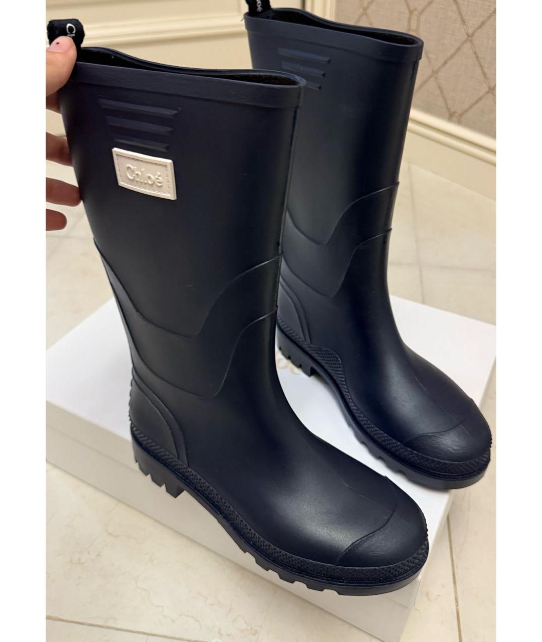 CHLOE Темно-синие резиновые сапоги, фото 2