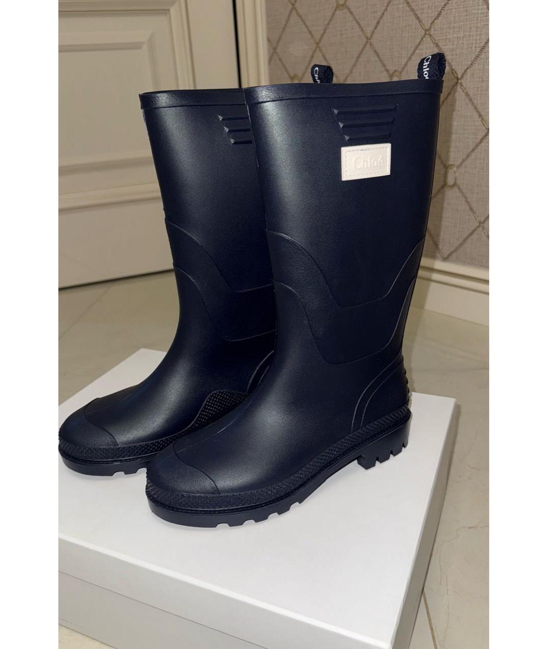 CHLOE Темно-синие резиновые сапоги, фото 5