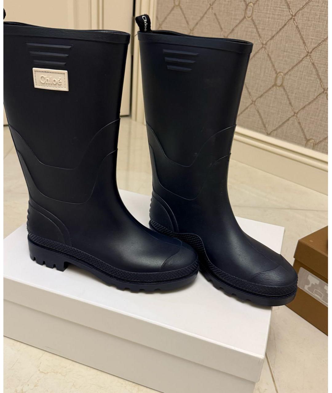 CHLOE Темно-синие резиновые сапоги, фото 3
