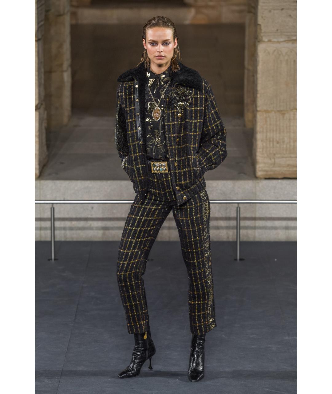 CHANEL Черный твидовый жакет/пиджак, фото 2