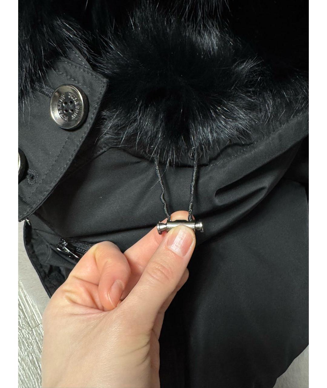 BURBERRY Черный полиэстеровый пуховик, фото 7