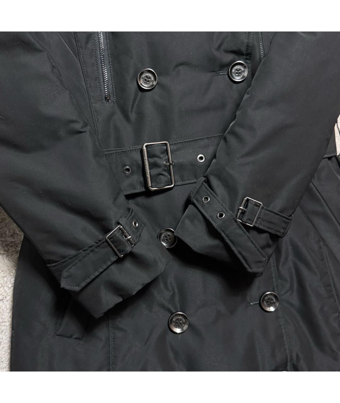 BURBERRY Черный полиэстеровый пуховик, фото 6