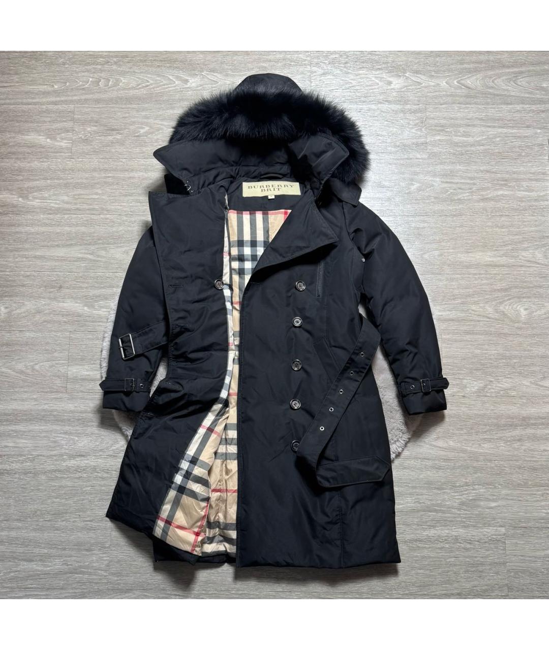 BURBERRY Черный полиэстеровый пуховик, фото 2