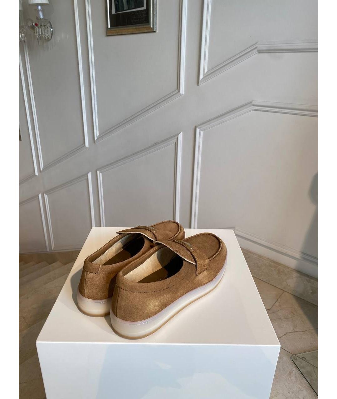 PRADA Коричневые замшевые лоферы, фото 3