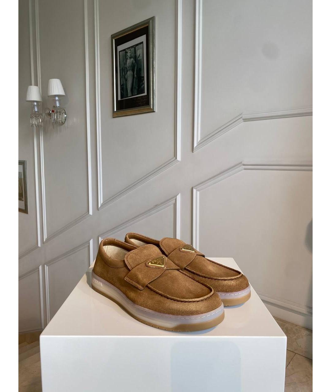 PRADA Коричневые замшевые лоферы, фото 2