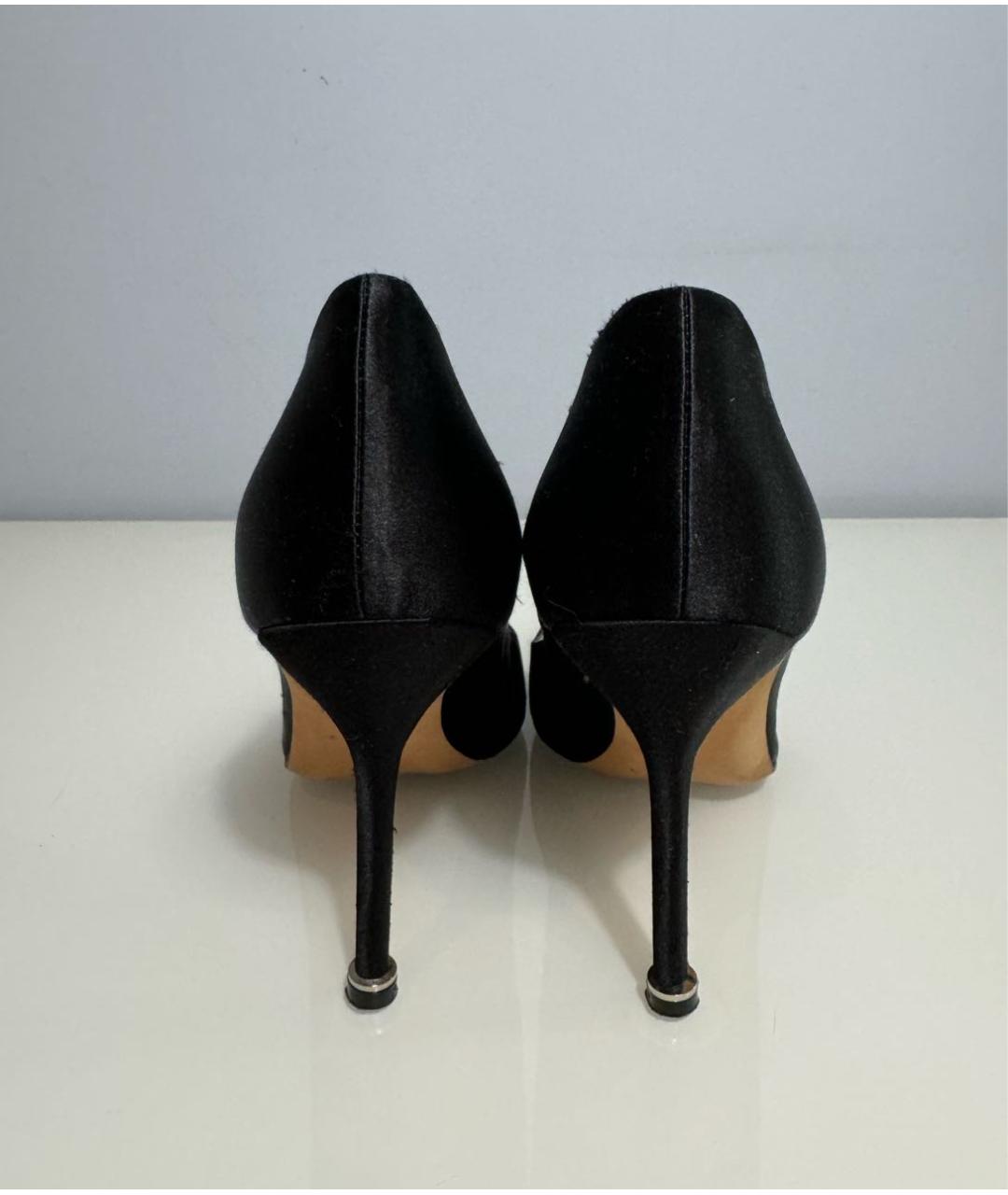 MANOLO BLAHNIK Черные текстильные туфли, фото 4