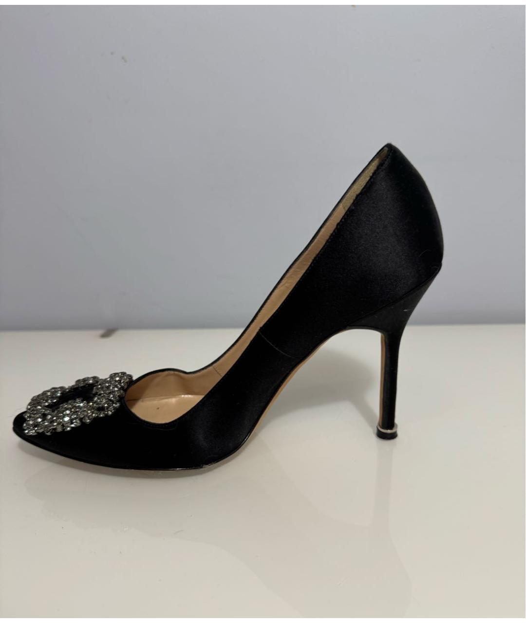 MANOLO BLAHNIK Черные текстильные туфли, фото 3