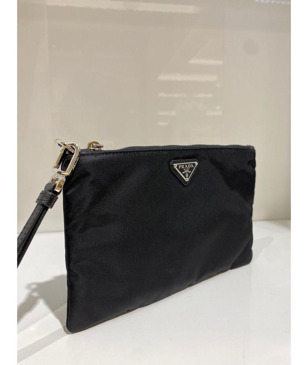 PRADA Черная синтетическая барсетка, фото 3