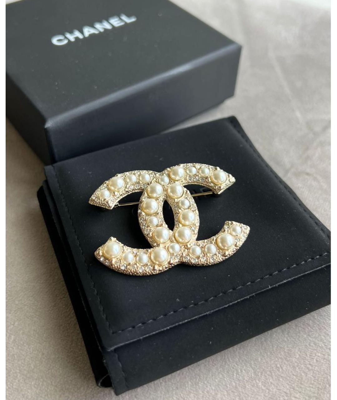 CHANEL Золотая латунная булавка / брошь, фото 3