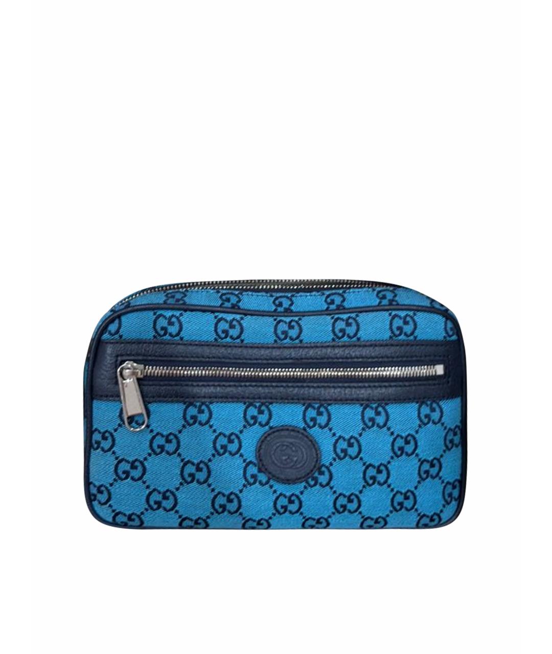 GUCCI Бирюзовая жаккардовая сумка на плечо, фото 1