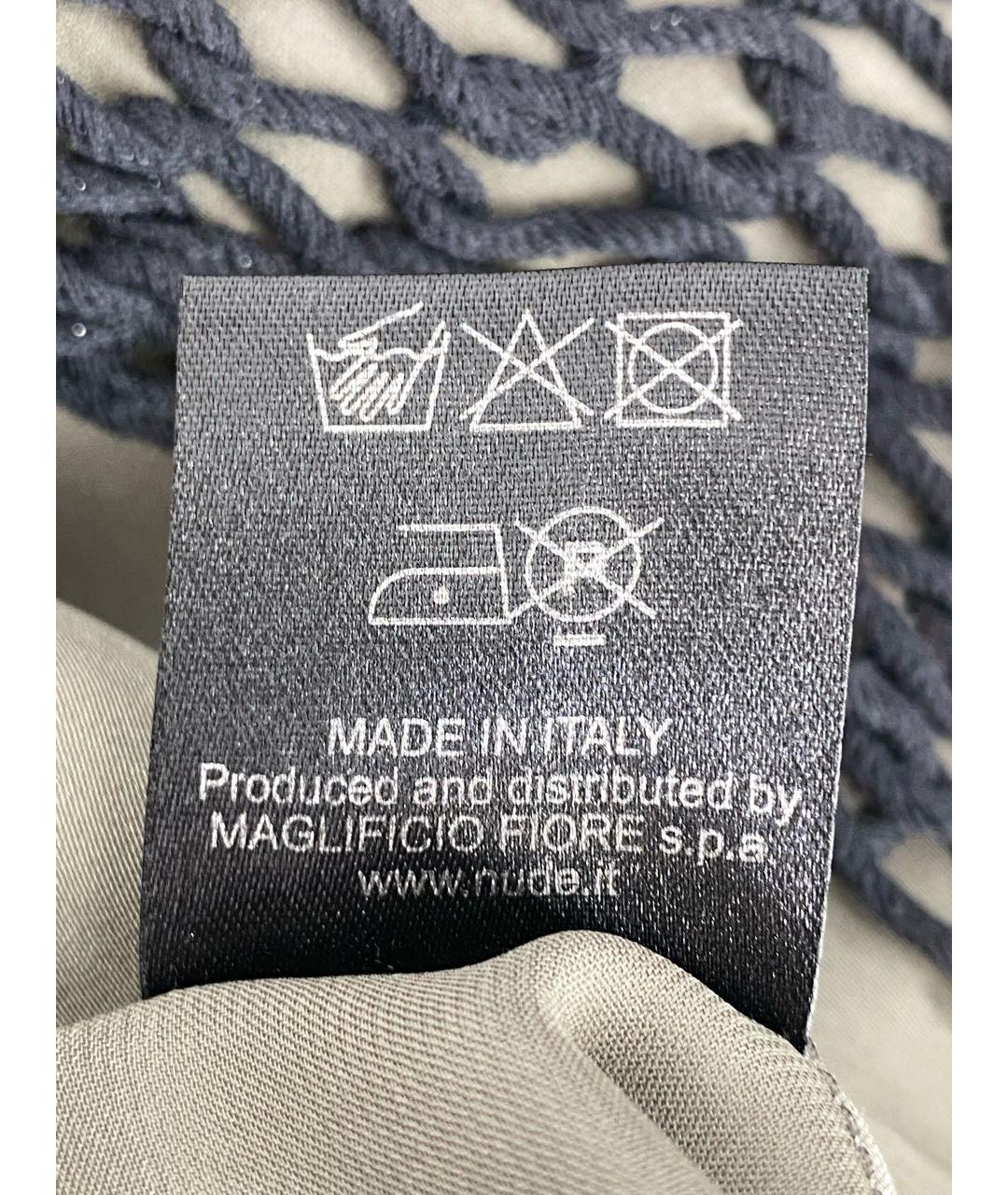 NUDE Серая полиамидовая блузы, фото 6