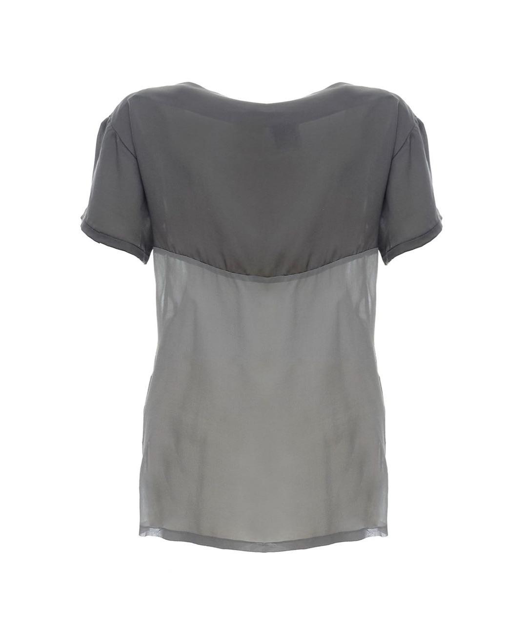 NUDE Серая полиамидовая блузы, фото 2