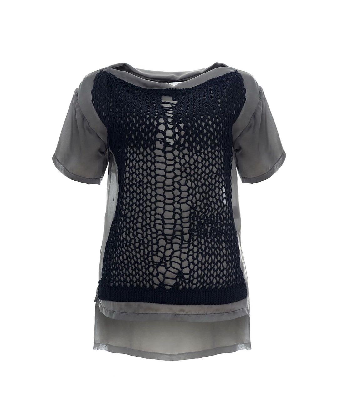 NUDE Серая полиамидовая блузы, фото 1