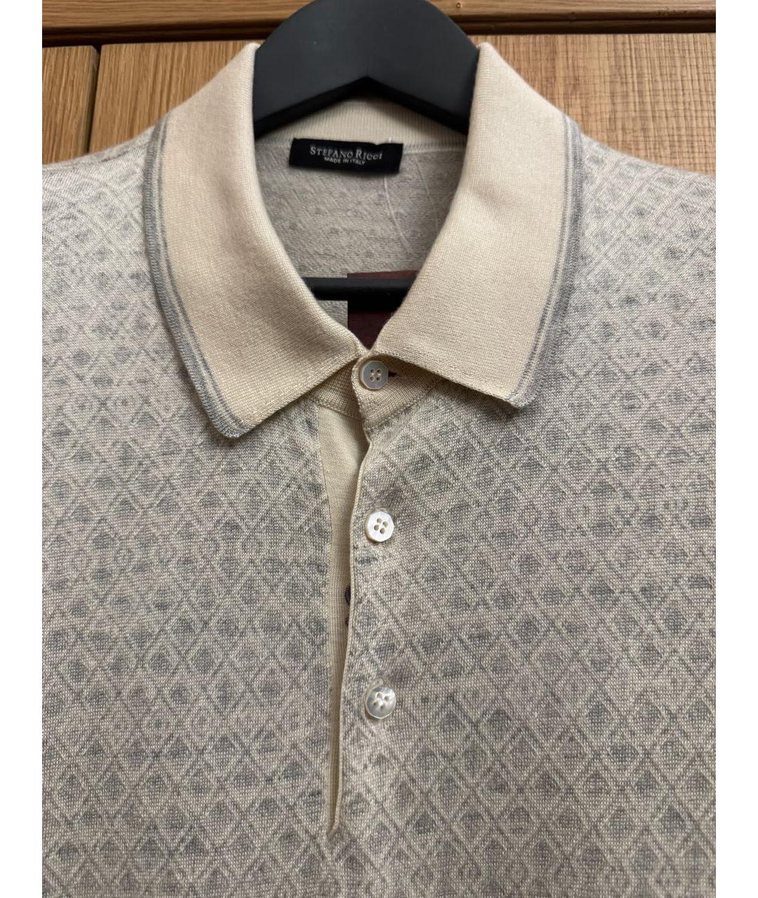 STEFANO RICCI Бежевый кашемировый джемпер / свитер, фото 3