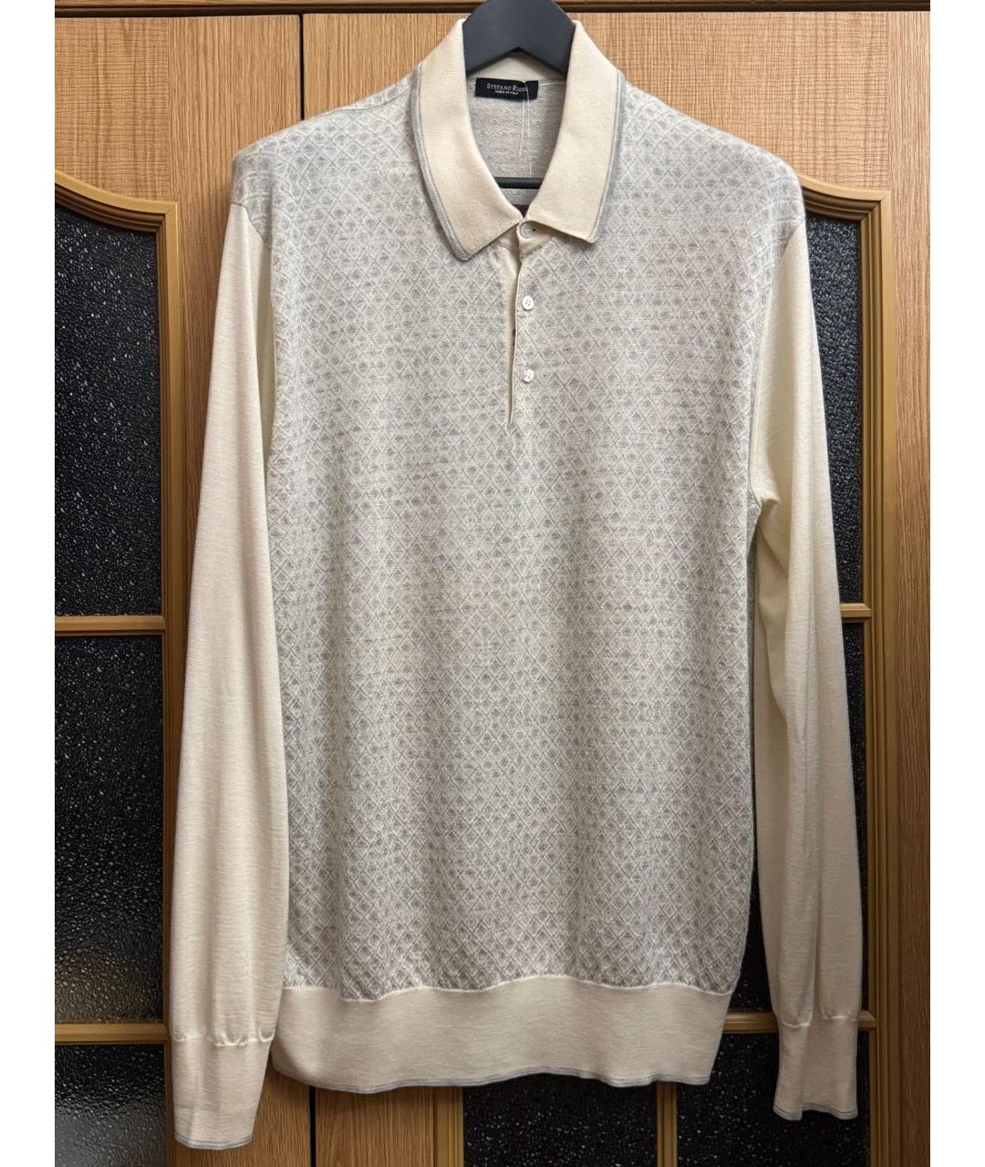 STEFANO RICCI Бежевый кашемировый джемпер / свитер, фото 9