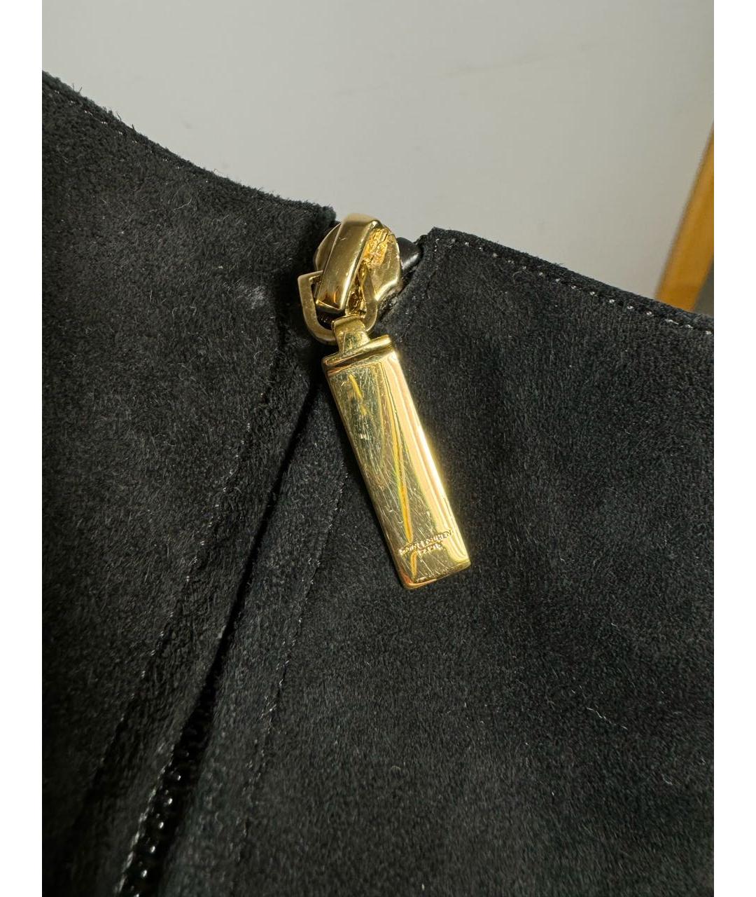 SAINT LAURENT Черные замшевые ботильоны, фото 5