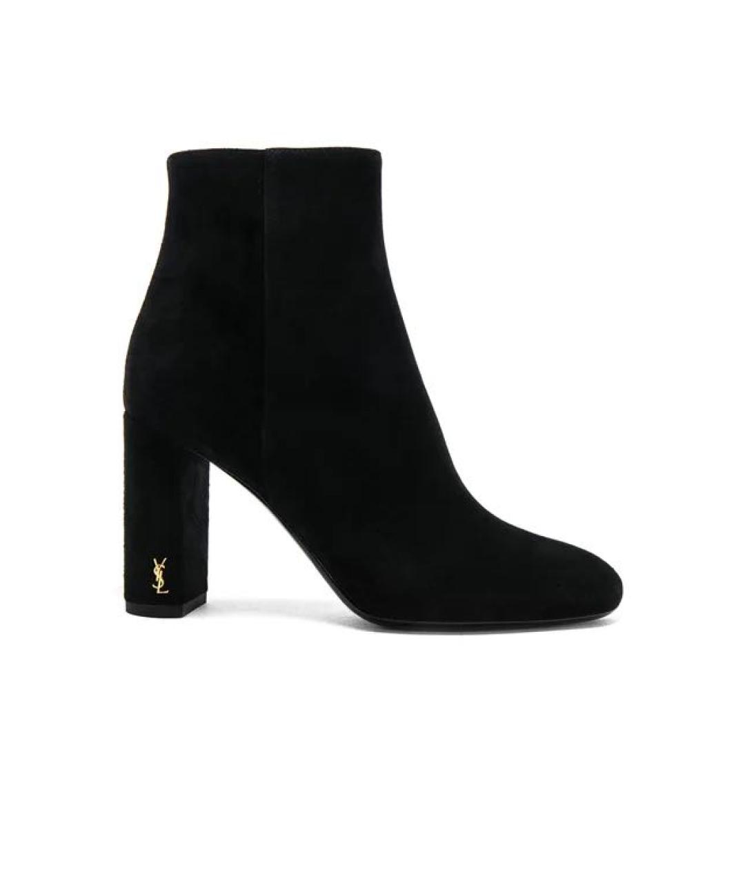 SAINT LAURENT Черные замшевые ботильоны, фото 8