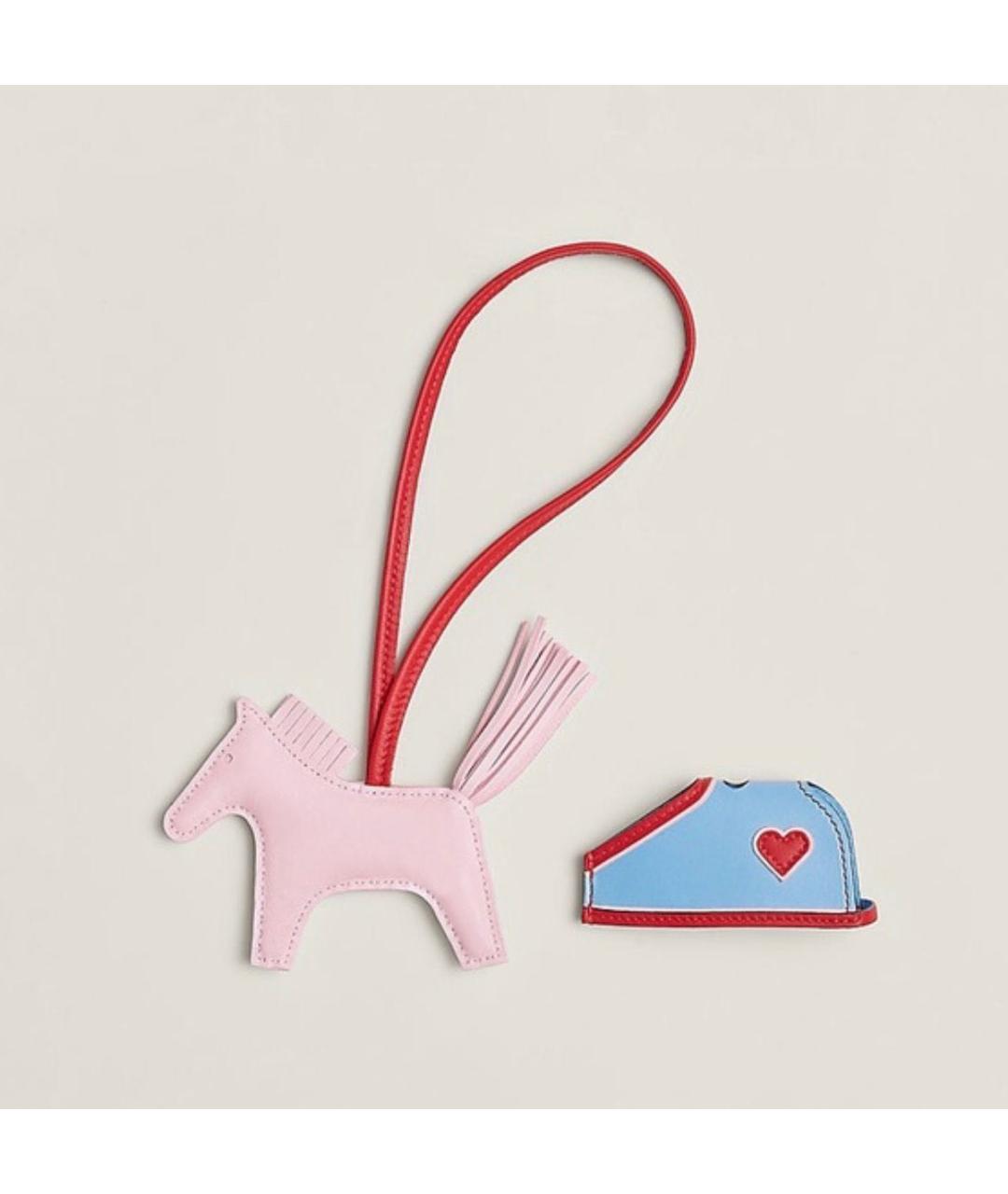 HERMES Розовый брелок, фото 2