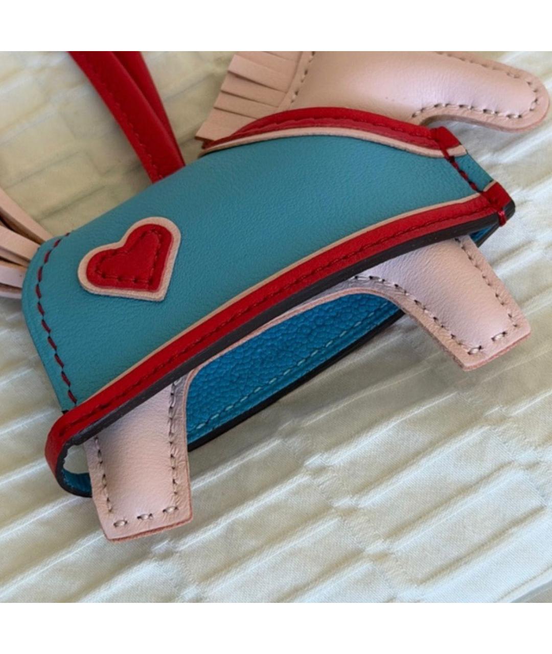 HERMES Розовый брелок, фото 3