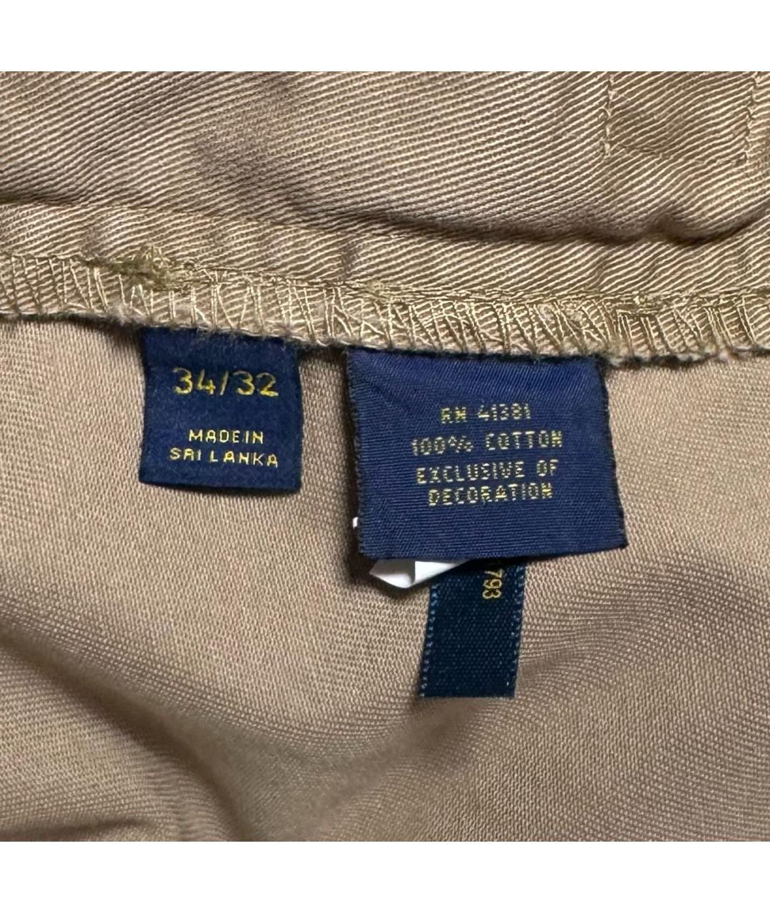 POLO RALPH LAUREN Бежевые хлопковые брюки чинос, фото 8