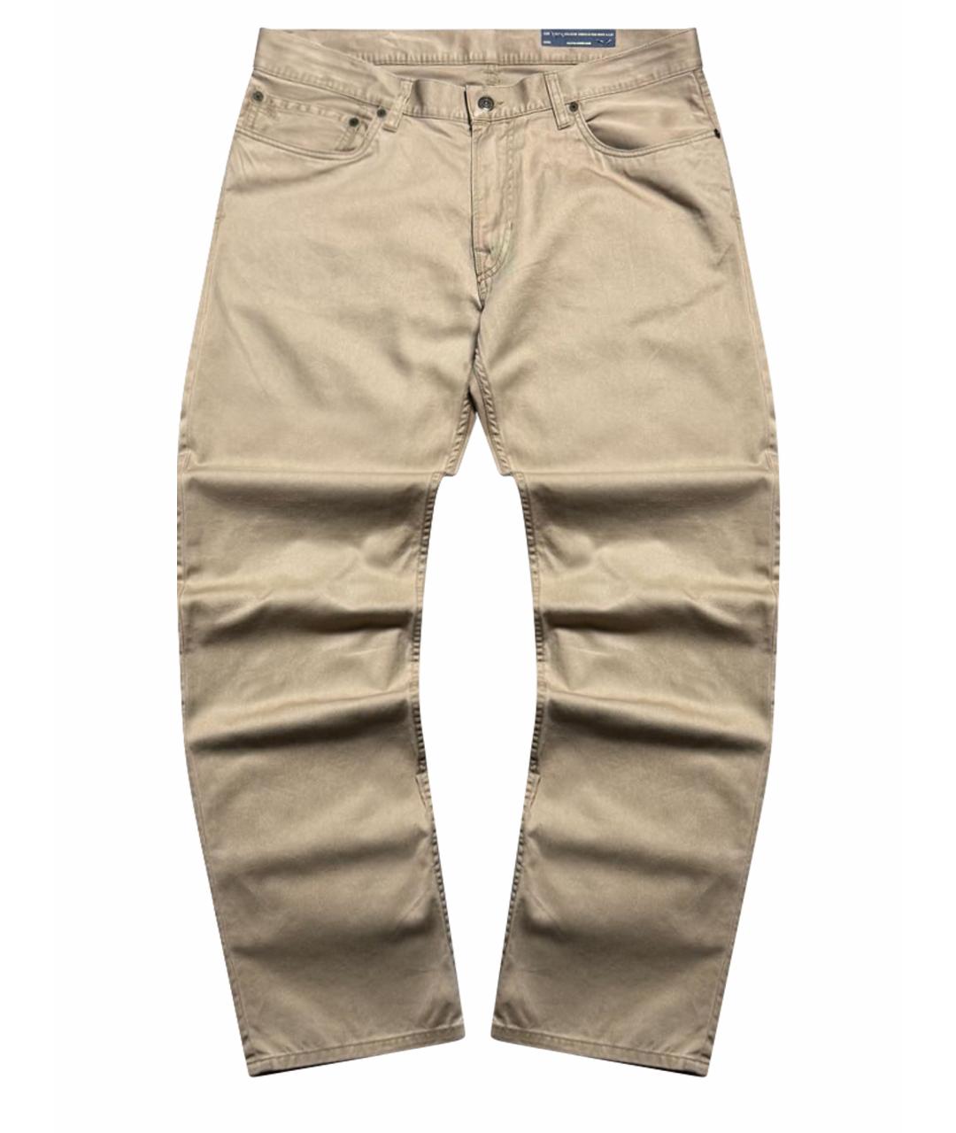 POLO RALPH LAUREN Бежевые хлопковые брюки чинос, фото 1
