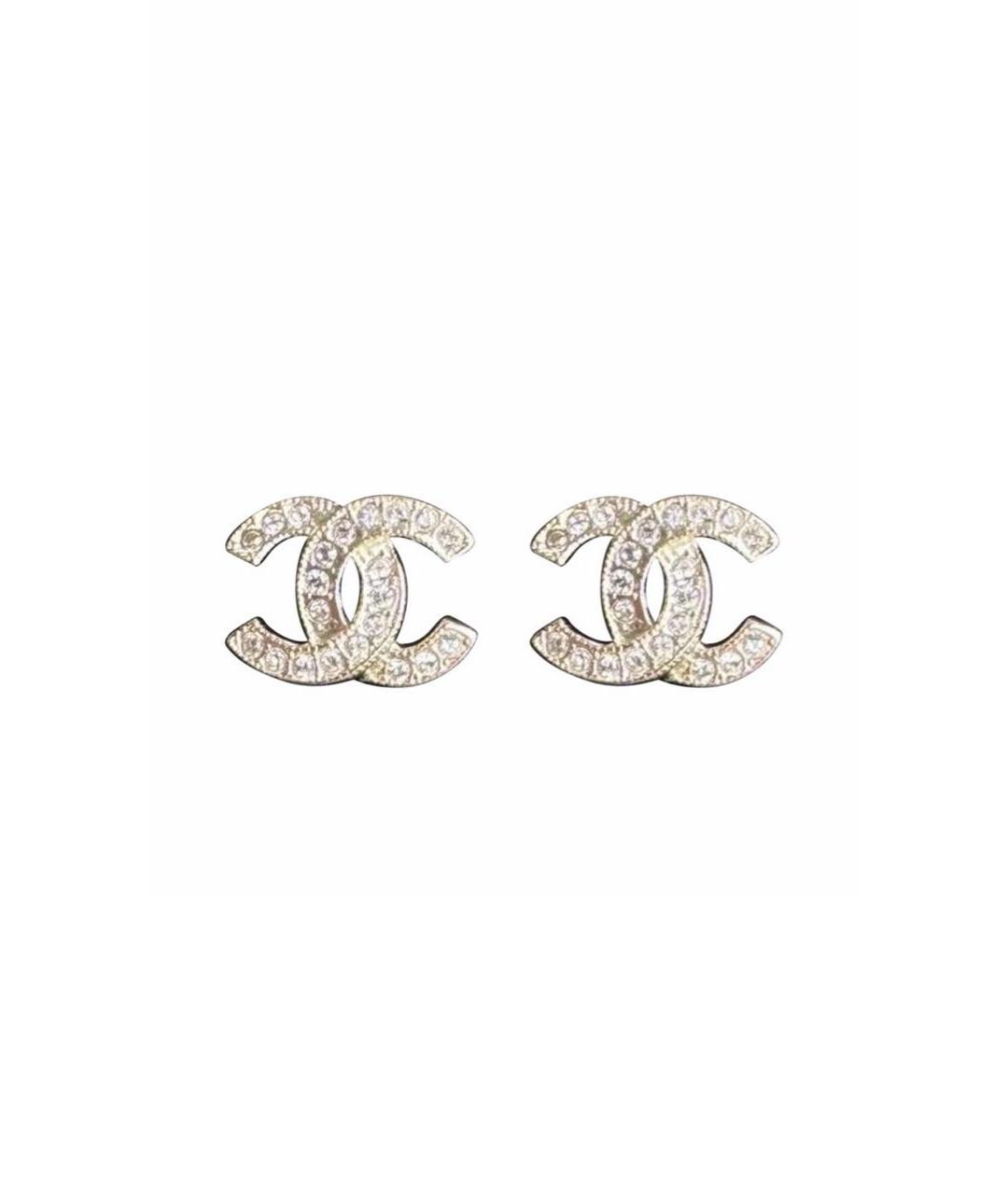 CHANEL Золотые латунные серьги, фото 1