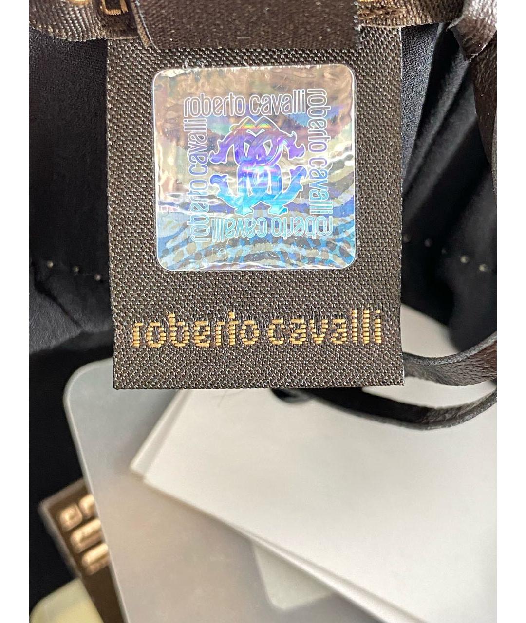 ROBERTO CAVALLI Черная шелковая майка, фото 7