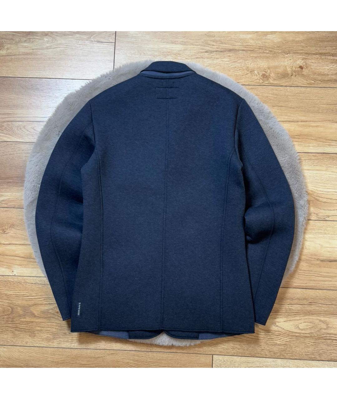 ARMANI JEANS Темно-синий хлопковый пиджак, фото 2