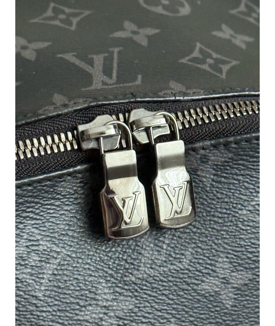 LOUIS VUITTON Черный кожаный рюкзак, фото 6