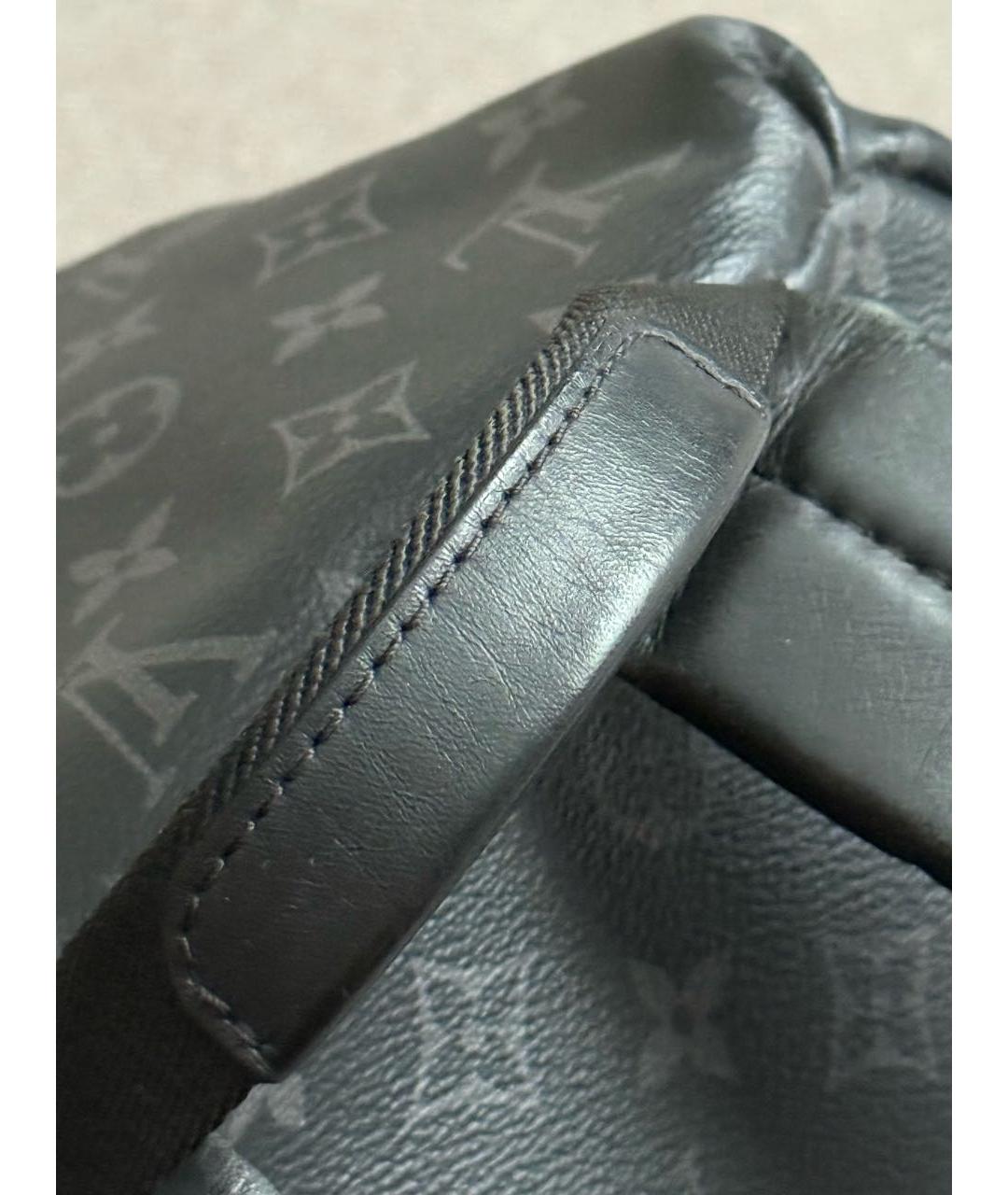 LOUIS VUITTON Черный кожаный рюкзак, фото 5