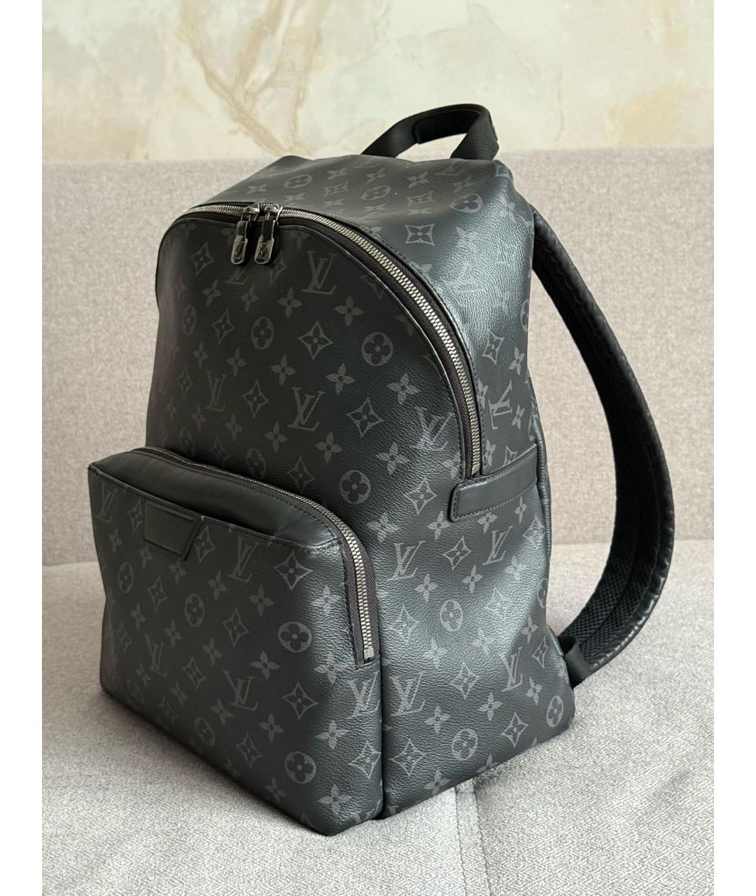 LOUIS VUITTON Черный кожаный рюкзак, фото 2