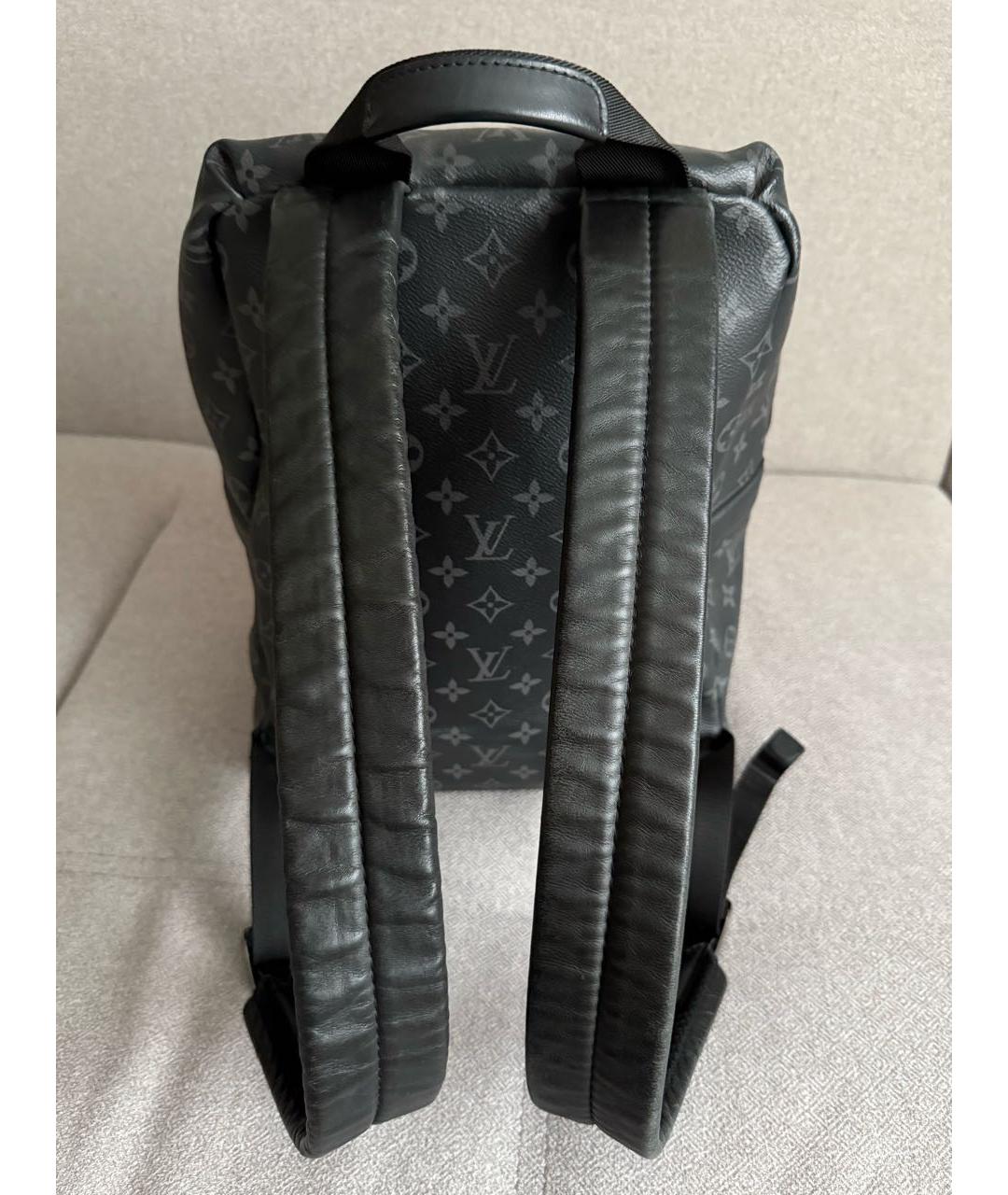 LOUIS VUITTON Черный кожаный рюкзак, фото 7